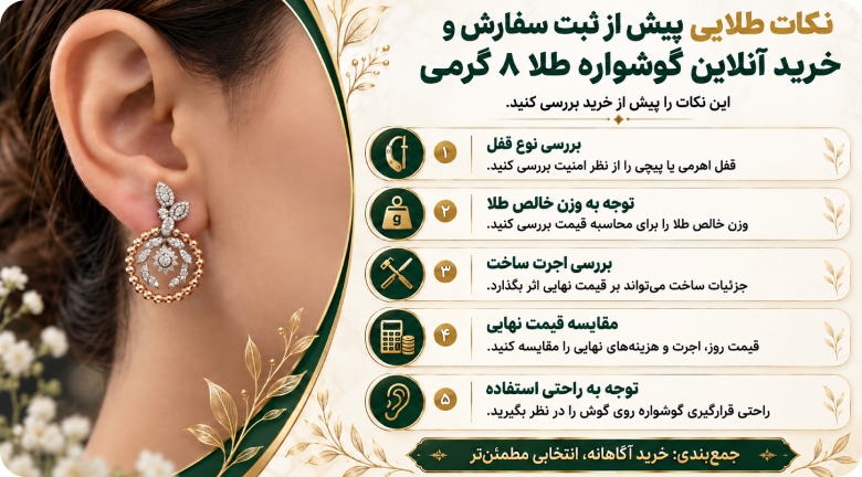 نکات طلایی پیش از ثبت سفارش و خرید آنلاین گوشواره